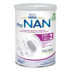 Nestle Pre NAN 2 Диетична храна за недоносени или родени с ниско тегло бебета 400г
