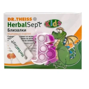 Хербал септ близалки при болки в гърлото х6 + играчка