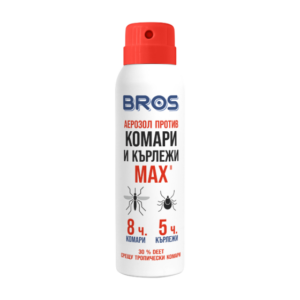 Bros Аерозол Max против кърлежи и комари 90 мл