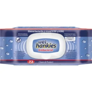 Wet hankies clean антибактериални влажни кърпи 72