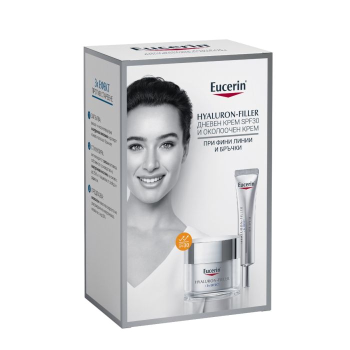 Eucerin КОМПЛЕКТ Hyaluron-Filler 3x Effect КРЕМ ДНЕВЕН х 50мл + ОЧИ х 15мл