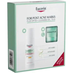 Eucerin DermoPure КОМПЛЕКТ ФЛУИД SPF30 х 50мл + ГЕЛ х 75мл